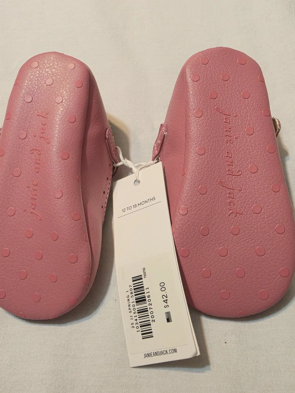 Janie and Jack Rose Pink T-Strap Mary Jane Shoes